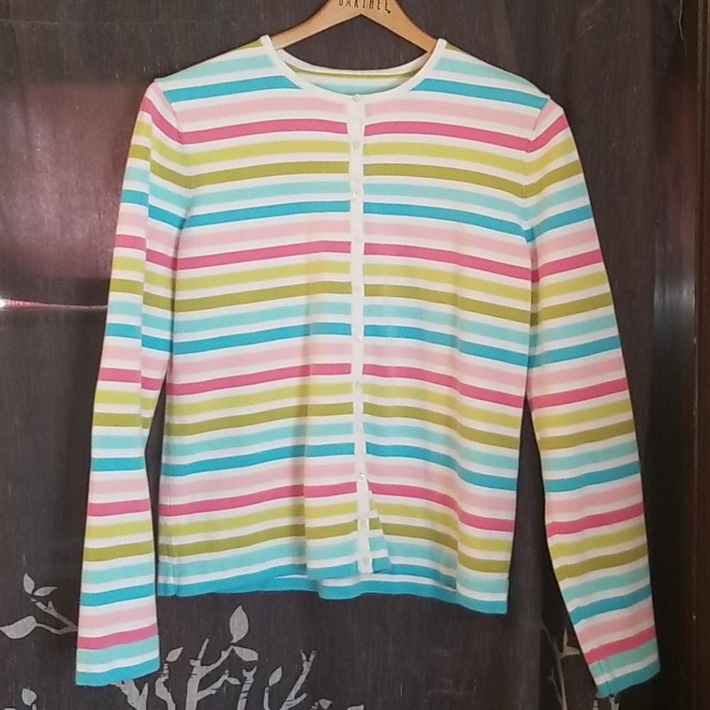 Pastel rainbow striped sweater